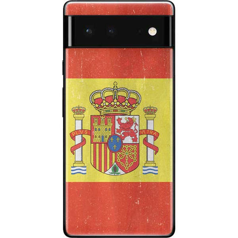Spain Flag Distressed Google Pixel 6 Skin
